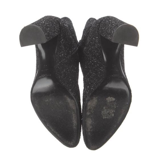 Saint Laurent mid calf heel glitter bedazzled boots - Picture 5 of 5